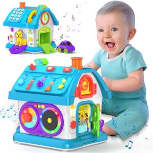 14-in-1 Montessori Toys for 1 Year Old Boy Gifts, Musical Educational Baby Toy 12-18 Month, First Birthday Gift for One Year Old Boy Girl, 1st Present for Toddler 1-2 Age (Blue)