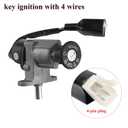 GY6 Ignition Switch Lock Key Fuel Tank Cap Set 4 Pin 4 Wires B09 B08 for GY6 49cc 50cc 125cc 150cc Chinese Scooter Moped Motorcycle Jonway Jmstar Wangye Sunny Geely Kaitong