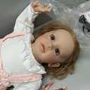 Pinky Reborn Big Size 26 Inch Big Realistic Reborn Toddler Girl Doll Handmade Silicone Soft Vinyl Limbs and Cloth Body Baby Doll that Look Real Lifelike Newborn Baby Dolls Toy Set for Kids