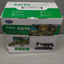 4CH DVR Wired CCTV Security System with 4pcs 1080P Metal Waterproof Surveillance Camera Infrared Night Vision Motion Detection for Indoor Outdoor 24/7 Recording (Include 500GB HDD) Remote Access (Black)