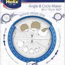 Helix Angle and Circle Maker with Integrated Circle Templates, 360 Degree, 6 Inch / 15cm, Assorted Colors (36002)