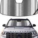 Pigenius Windshield Sun Shade for Ford Expedition 2018-2024 - Metallic