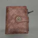 FALAN MULE Small Wallet for Women Bifold RFID Blocking Leather Card Holder with Zipper Coin Pocket (Pink)