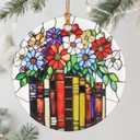 Flower Book Ornament  Christmas Ornament, Christmas Tree Decor, & Perfect Holiday Decor | Book Lover Gift, Bookworm Gifts