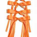 Ayesha Orange Hair Bows Clips Bows with Long Ribbon Orange Bows Barrettes Hair Accessories for Women Girls 4PCS