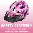Kids Bike Helmet,Bavilk Kids Boys Girls Bike Helmets with LED Light Detachable Visor Children Youth Teen Multi-Sport for Skating Cycling Scooter Skateboard Adjustable & Lightweight 19.7"-22.4"