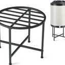 I'Ezonk Heavy Duty Stainless Steel Rain Barrel Stand,Rain Water Collection Barrel StandSuitable for 45/50/55 Gallon Plastic Outdoor Rain Barrel