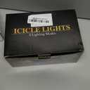 Icicle lights Outdoor - 33ft Christmas Lights with 400LED 75 Drops 8 Modes, Plug in Curtain String Lights Waterproof for Holiday Wedding Party Home Garden Bedroom Indoor Decoration, Warm White