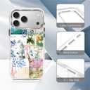 for iPhone 17 Pro Max Case, Clear with Beach Lighthouse Bicycle Collage Pattern Compatible with Magsafe Soft Protective Case for Women Girl (White)