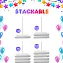 YALLOVE 4 Pack Water Weight Bags for Balloon Column Stand and Balloon Arch, Square Thickened Water Fillable Base for Party Supplies Accessories (Each 10 lb Weight)