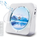 CD Player Portable Bluetooth 5.1 Desktop CD Player with HiFi Sound Speakers,Remote Control,Dust Cover,LED Display,Boombox FM Radio,USB/AUX for Home,Kids (White)