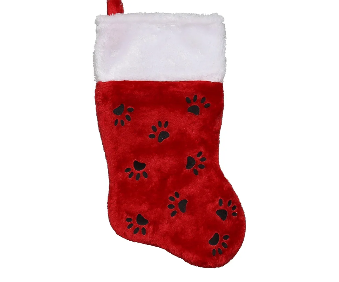 Red with Black and White Cuff Christmas Stocking Polyester Pack Of 6