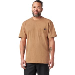 Dickies Men's Big & Tall Heavyweight Crew Neck Short Sleeve Tee (X-Large Tall, Brown Duck Heather)