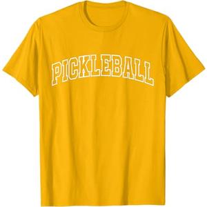 Pickleball Funny Athletic Lettering Team Player Coach T-Shirt, Size Male XL