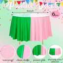 Ganeen 6 Pcs Witch Party Pink Green Tablecloths Disposable 84 Inch Plastic Round Table Cover Witch Princess Party Waterproof Table Cloths for Halloween Bachelorette Baby Shower Birthday Decorations