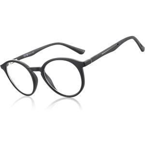 BLUEMOKY Reading Glasses for Men and Women: Blue Light Round Classic Eyeglasses - Computer Readers Glasses (C01 Black)