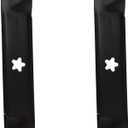 134149 138971 42" Mulching Blades for Craftsman LT2000 LT1000 YT3000 Husqvarna YTH22V42 YTH18542 Poulan Pro 42 inch Deck Riding Lawn Mower Replace 532138971 532134149 138498 (5 Point Star), Black