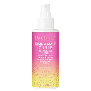 Pacifica Pineapple Curls Refresher Mist - Curl Refresher Spray, with Hyaluronic Acid, Vitamin B5 and Plant Oils, Vegan and Dermatologist Tested Curly Hair Products and Wavy Hair Products - 4 Fl Oz