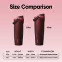 Owala FreeSip Sway Insulated Stainless Steel Water Bottle with Two-Way Spout, Built-In Straw and Handle, Made for Travel, School, and Sports, 40oz, BPA Free, Leak Proof, Black Cherry