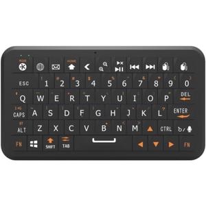 Mini Keyboard with Bluetooth 5.0/2.4G Dual Mode, Gyroscopic Motion Mouse, 64 Keys, RGB Backlight Options, Rechargeable Battery, Type-C Win/iOS/Android/ (Black)