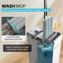 JOYMOOP Hands-Free Self-Cleaning Microfiber Mop and Bucket Set for Home & Commercial Use, Mops for Floor Cleaning and Wall Cleaner, Hardwood, Tile, Laminate, Vinyl Floors, Smooth Walls, Glass Windows