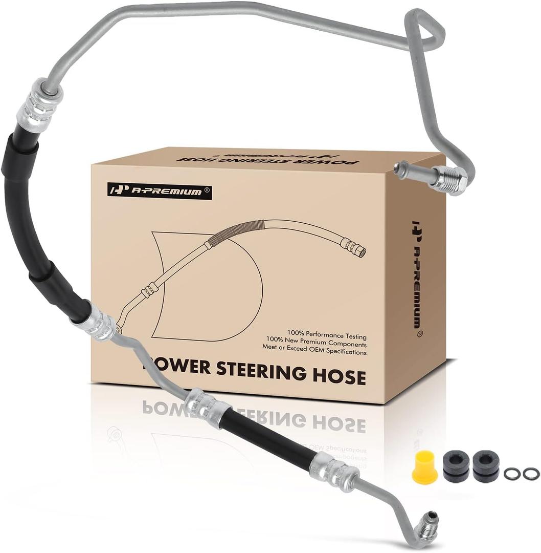A-Premium Power Steering Pressure Hose Line Assembly Compatible with Jeep Wrangler 2012-2017, Wrangler JK 2018, 3.6L, with O-ring, Pump To Gear/Rack Pinion