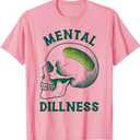 Pickle Lover Pickle Skull Pickle Queen Mental A Dillness T-Shirt  XXL