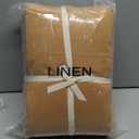 LBRO2M 100% Linen Sheet Set King Size,Bed Sheets 4 Piece Sets,Solid Color Natural Flax Bed Sheets Soft Breathable Bedding,16" Deep Pocket,All Season (King, Rust)