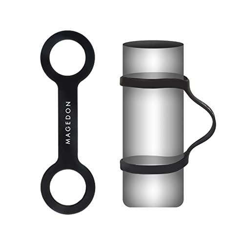 (2 pack) Water Bottle Carrier Grip,Water Handle Grip,Cup Strap, soft band holder strap makes any bottle handheld. For Running Bike, gym or jogging