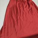 Modegal Women's Satin High Waist Hidden Elasticized Waistband Flared Casual A Line Midi Skirt (Medium)