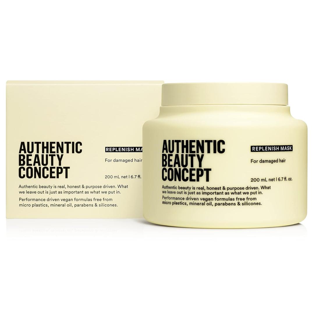 Authentic Beauty Concept Replenish Mask | Damaged Hair | Strengthens Hair Fiber | Vegan & Cruelty-free | Silicone-free (6.7 Fl Oz (Pack of 1))