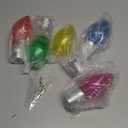 Aurelema 5 Pcs Christmas C9 Solar Light Bulbs Jumbo Hanging LED Light Bulb with Clip Waterproof Outdoor Garden Hanging Solar Lights for Christmas Tree Yard Fence Patio Party