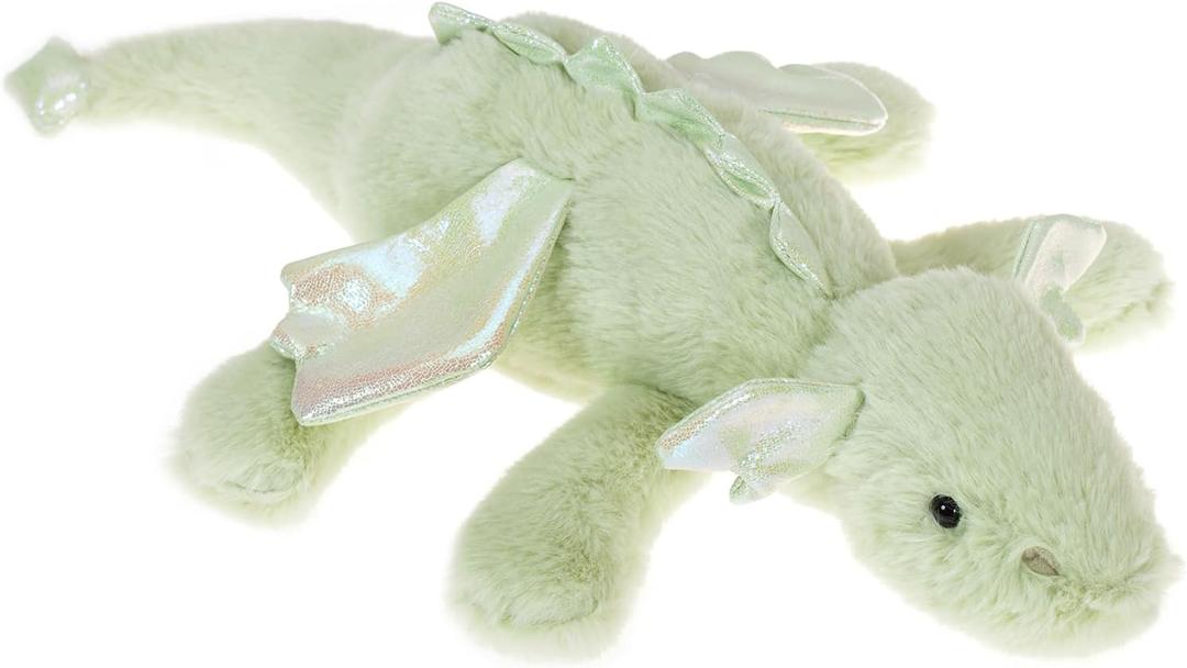 Apricot Lamb Toys Plush Green Lying Dragon Dinosaur Stuffed Animal Soft Cuddly Perfect for Child (Green Dragon,15 Inches) (Small)