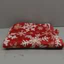 Red White Snowflakes Xmas Throw Blanket Christmas Blanket Soft Cozy Fluffy Microfiber Blanket for Couch, Living Room Sofa Bed, 39.3"x59"