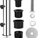 Umbrella Tube Base Universal Granite Umbrella Stand Tube Outdoor,Outside Stone Umbrella Stainless Steel Tube Base,Heavy Duty Flag Pole Stake Holder,Table/DIY Umbrella Tube Mount Bracket Umbrella Tube