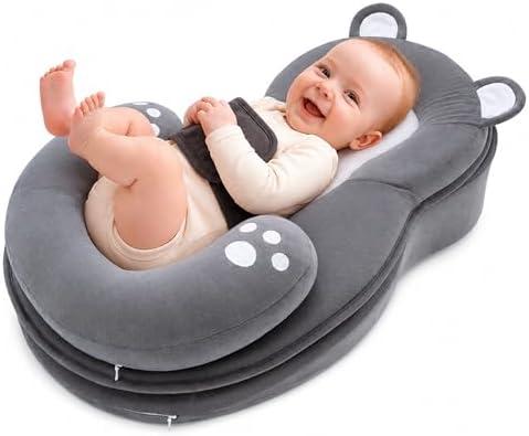 Vzittni Anti Overflow Feeding Pillow, Breastfeeding Pillow Reducing Spit-Up, Removable Top and Bottom