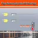 2 Packs K-Type thermocouple Probe R1/8 Thread Measurement Range 0F -1800F
