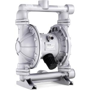 VEVOR Air Operated Double Diaphragm Pump, 44GPM, Max 115PSI Air Waste Oil Pneumatic Transfer Pump with 2 Extra Diaphragms, 1-1/2 inch Inlet & Outlet Aluminum Alloy Diaphragm Pump for Diesel Grease Oil