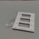 (5 Pack) BESTTEN USWP6 Matte Snow White 3-Gang Screwless Wall Plate, Decorator Outlet Cover, H4.69 x W6.54, for Light Switch, Dimmer, USB, GFCI, Receptacle