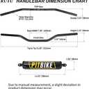 Motorcycle Handlebars 7/8 Inch,RUTU Universal Dirt Bike Handle Bar with Crossbar Pad Low-Rise Drag Bar for Motocross ATV Quad-Black