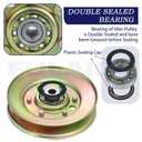 2 Pack 189993 Pulley Replaces 532193195 Pulley, 193195 Pulley, Craftsman 189993, 532189993, Craftsman 175080 Pulley, 532184058, 181775, 532181775 for Husqvarna GTH2548 GTH2248 Decks