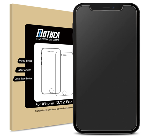 Mothca Matte Glass Screen Protector for iPhone 12 Pro/12 AntiGlare & AntiFingerprint Tempered Glass Film Case Friendly Easy to Install Bubble Free for iPhone 12/12 Pro 6.1inch (2020)Smooth as Silk