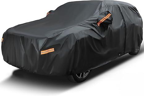 EzyShade 10-Layer SUV Car Cover Waterproof All Weather. See Vehicle Size-Chart for Accurate Fit. Outdoor Full Exterior Covers for Automobiles Heavy Duty Tarp Jeep Rav4 CRV. Size S6 (See SizeChart) (Reflective)