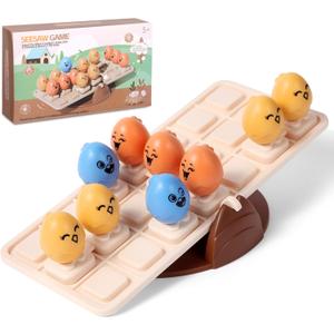 Balancing Egg See-Saw Toy, Montessori Balancing Game for Kids, Chick See-Saw Logic Puzzle Toy, STEM Learning Activity Gift for Boys & Girls Ages 3 4 5 6
