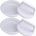  2 Piece Hamburger Press, Plastic Burger Press, Hamburger Maker Meat Press Set Clear