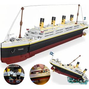 Titanic Model Kit -2022 Pieces Large Titanic Ship Building Blocks Set, STEM Educational 3D Puzzle Toys Gifts for Kids and Adults, Ideal Collectible Display Architecture for Home& Office Decor
