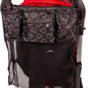 Disney Baby by J.L. Childress Stroller Organizer with Cup Holders and Mesh Storage Compartment - Disney World Travel Essential - Universal Stroller Accessory with XL Storage Bag - Mickey Mouse Black