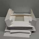 Wowxyz 12 Pack Tall Cake Boxes for Tier Cakes 10x10x10 Inch Disposable Layer Tall Baking Carrier with Window Large Cardboard Tierd Bakery Take Out Transport Containers for Wedding, Birthday, Party