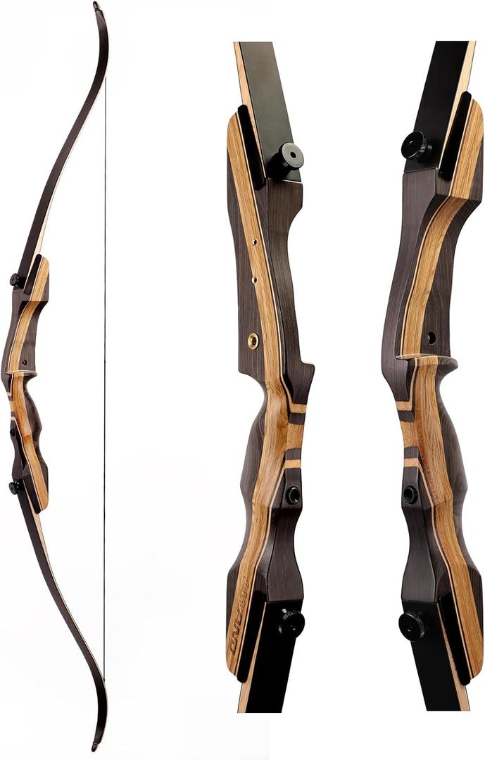 LWANO Archery Takedown Recurve Bow 62", Standard Recurve Bow for Aldults & Beginners, Right Handed, 25-50 Lbs