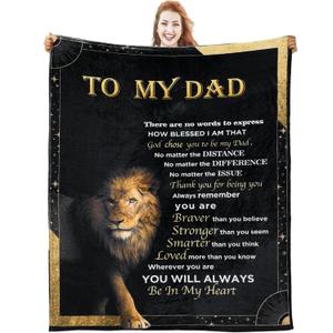 Gift for Dad Birthday Gift, Girl Dad Gifts for Fathers Day from Daughter, Fathers Birthday Gifts Ideas, Birthday Gift for Dad from Son, Dad Blanket from Daughter 50*70